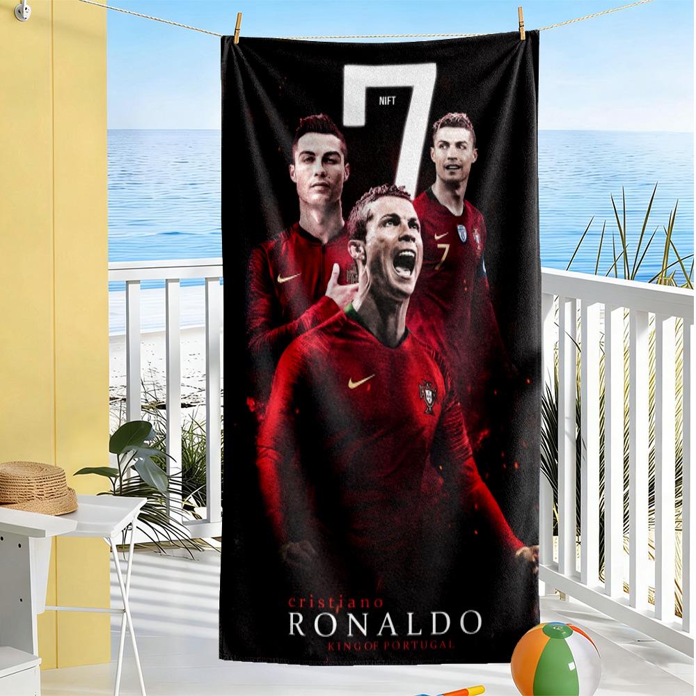 Cristiano Ronaldo's Legacy Beach Towel Super Soft Microfiber Quickdry Fabric Comfortable Lightweight Perfect for Traveling Yoga Camping and Swimming