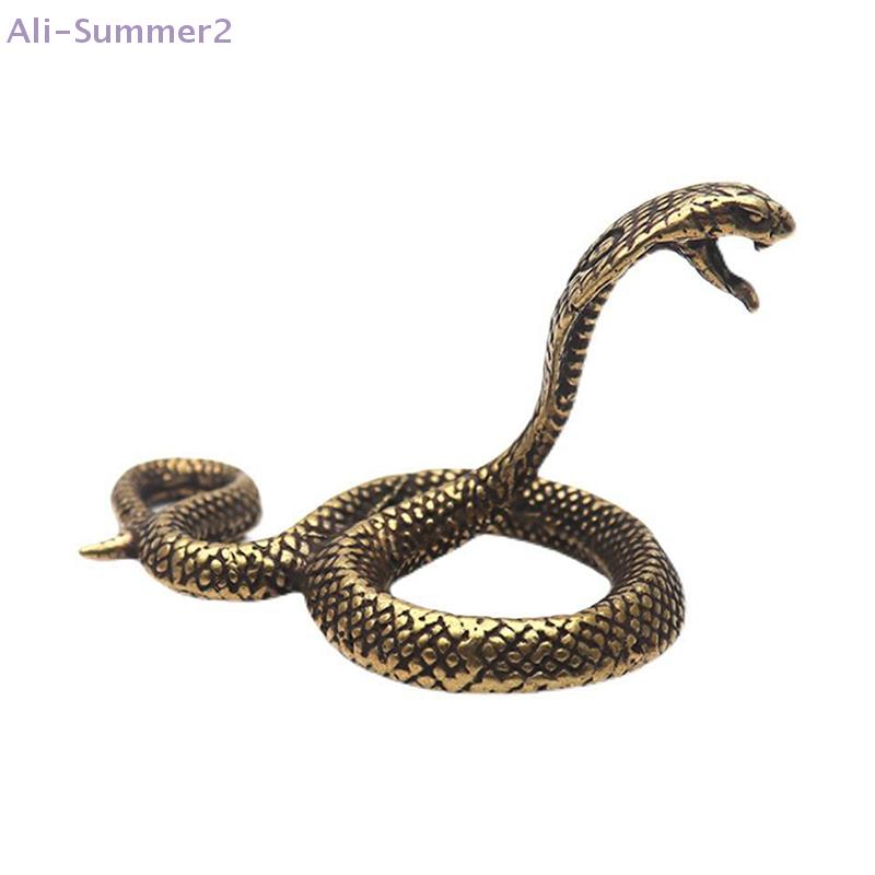 Copper Brass Mini Snake Antique Bronze Decor Figurines For Interior Decoration Desktop Ornament Pure Copper Miniatures Statue