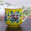 Waza no Kura Stylish Coffee Mug, Kutani Ware Mug Cup, Yoshidaya Peony Design, Ceramic, High-End Brand Tableware, Made in Japan, Perfect Gift for Birth