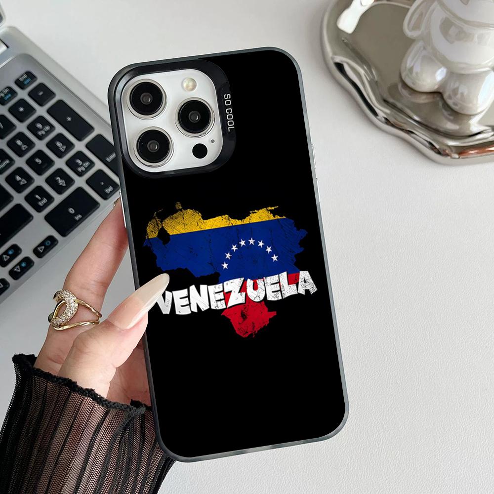 Flag Of Venezuela Phone Case Matte Colored Silver For Iphone 17 16 15 14 Pro 13 12 Air Plus 11 7 8 Max Luxury Cover