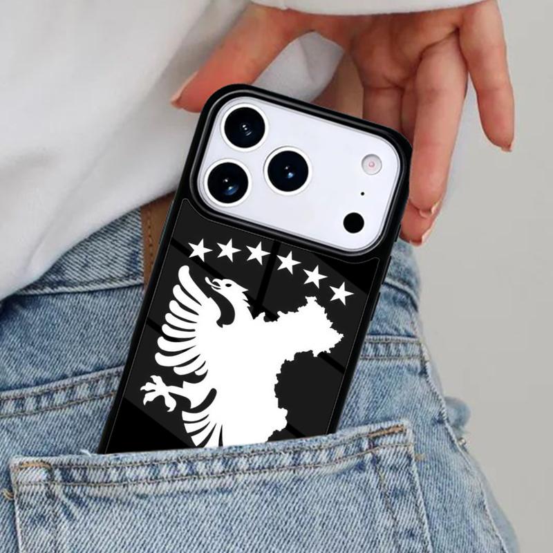 Albanien Flagge Schutzhülle für iPhone 16e 15 14 13 12 17 Pro Max Plus Air 17pro Hülle Coque