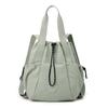 Schoolbag New Multifunctional Solid Color Backpack with Drawstring Fashion Versatile Handbag Lightweight Large Capacity Outdoor Backpack