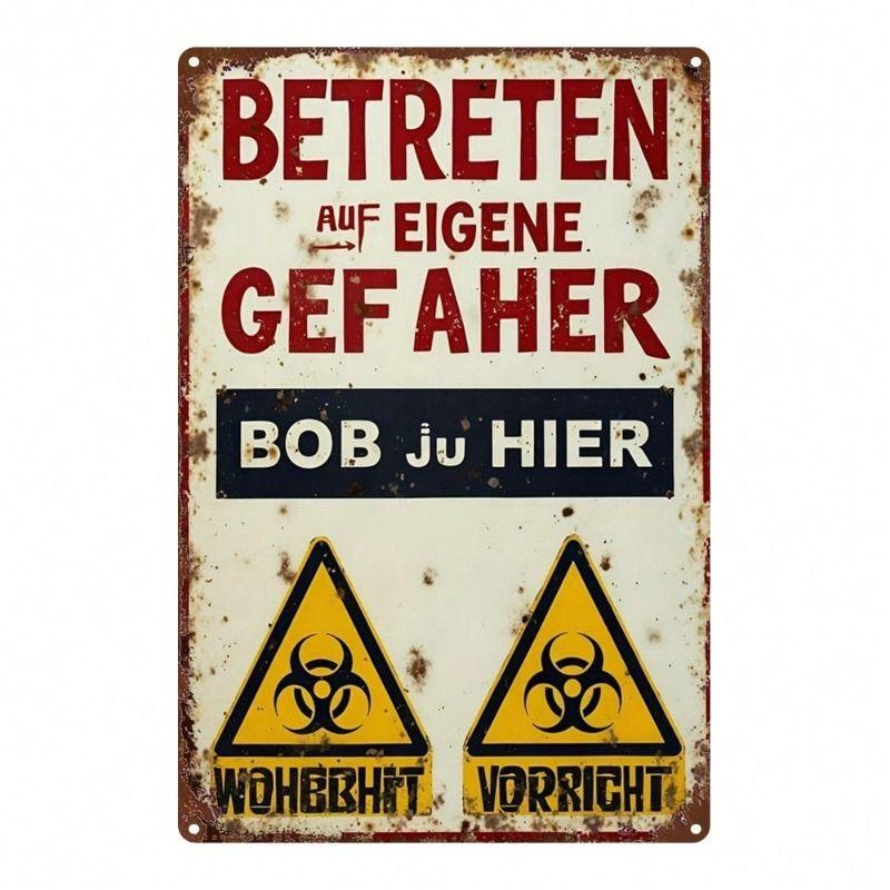 Wall Hanging Metal Sign Decorative Art 20x30cm
