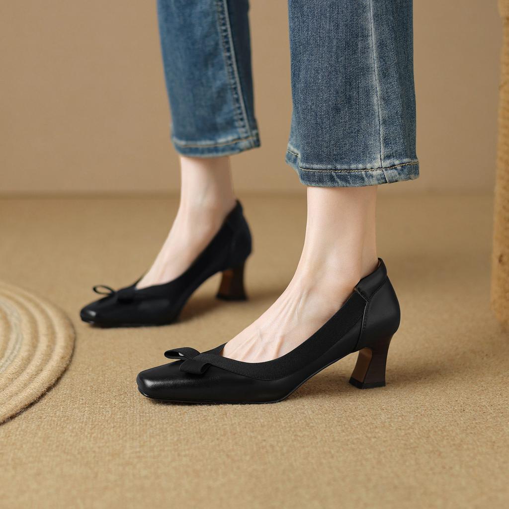 Krazing Pot Skóra Licowa Szpiczasty Nosek Rozmiar 40 Szpilki Metalowa Klamra Moda Gladiator Jesienne Czółenka