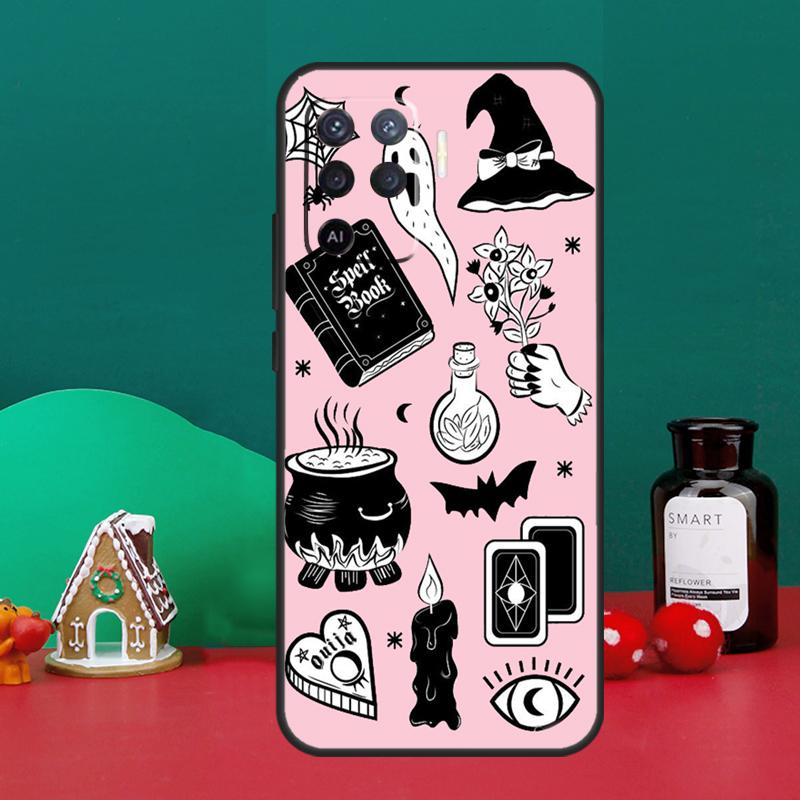 Witch Aesthetic Art For OPPO A79 A74 A94 A58 A78 A98 A5 A9 A53 A52 A72 A15 A17 A77 A16 A76 A96 A57S A54S Case