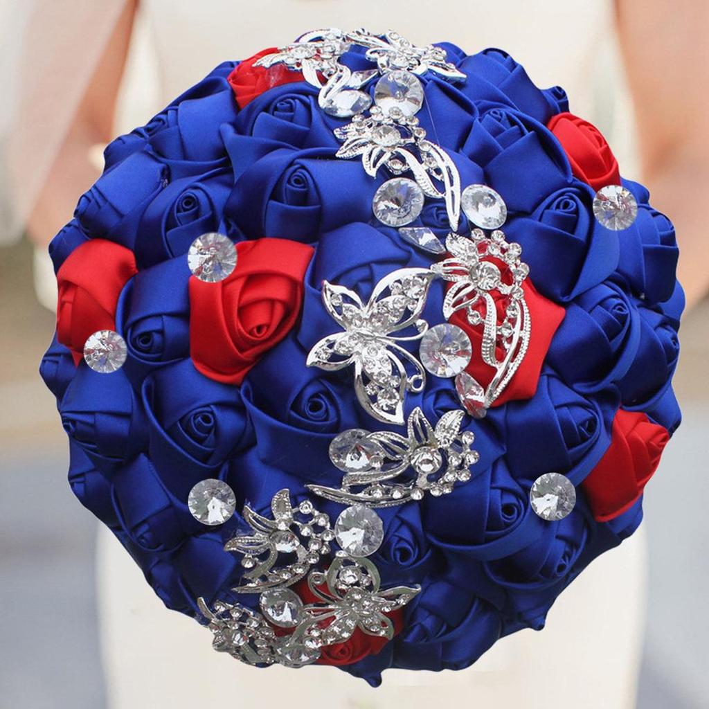 Wifelai Butterfly Drill Ribbon Bridal Bouquet W2216