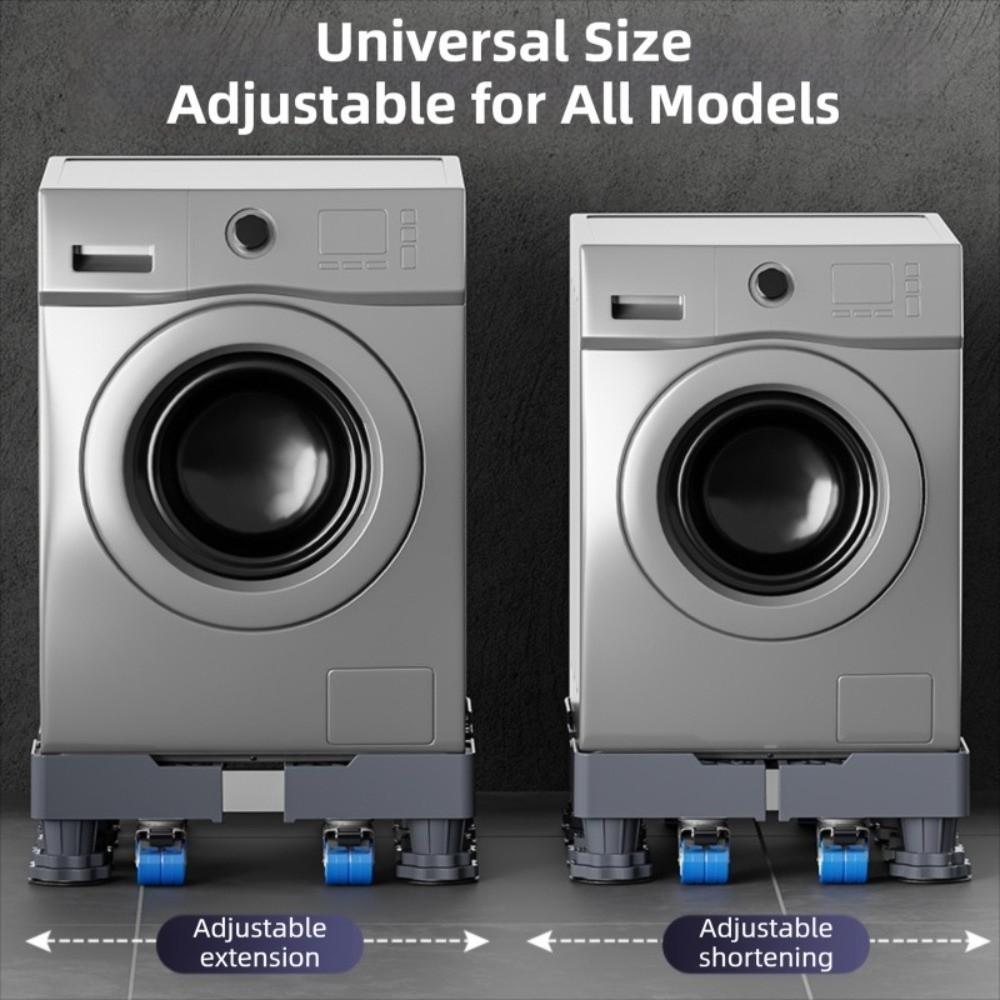4 Locking Wheels Washer Stand with 4 Strong Feet Strong Feet Supports Mini Fridge Holder Universal