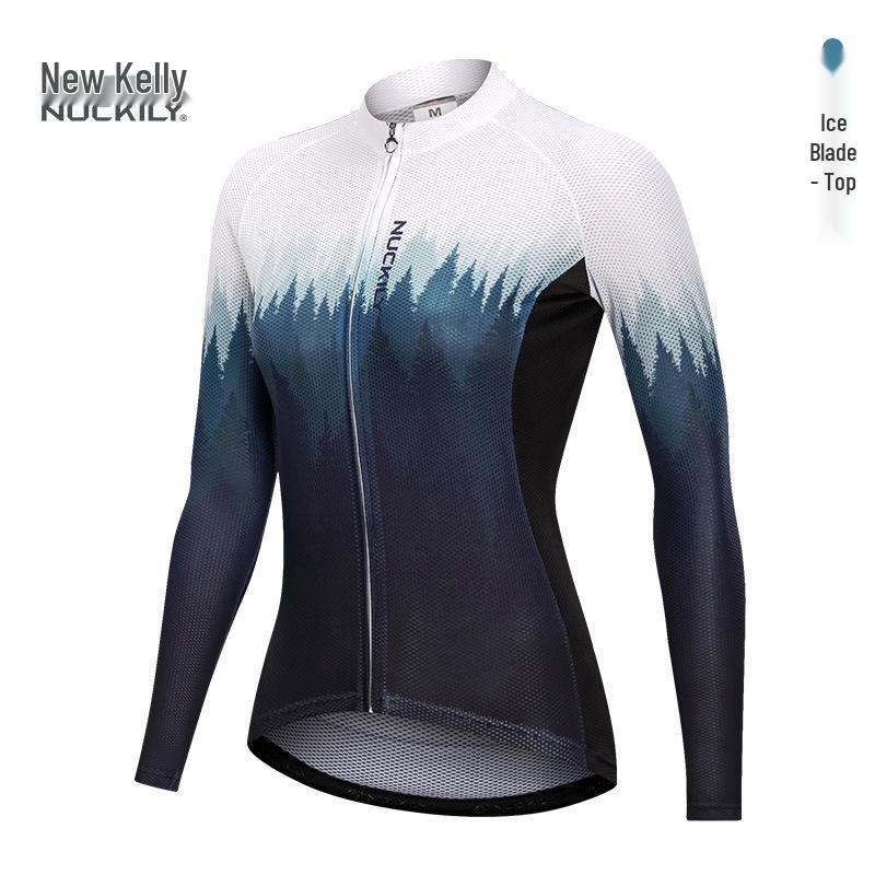 NUCKILY Women s Long Sleeve Lightweight Cycling Jersey for Spring/Autumn - Breathable Road & Mountain Bike Jacket S