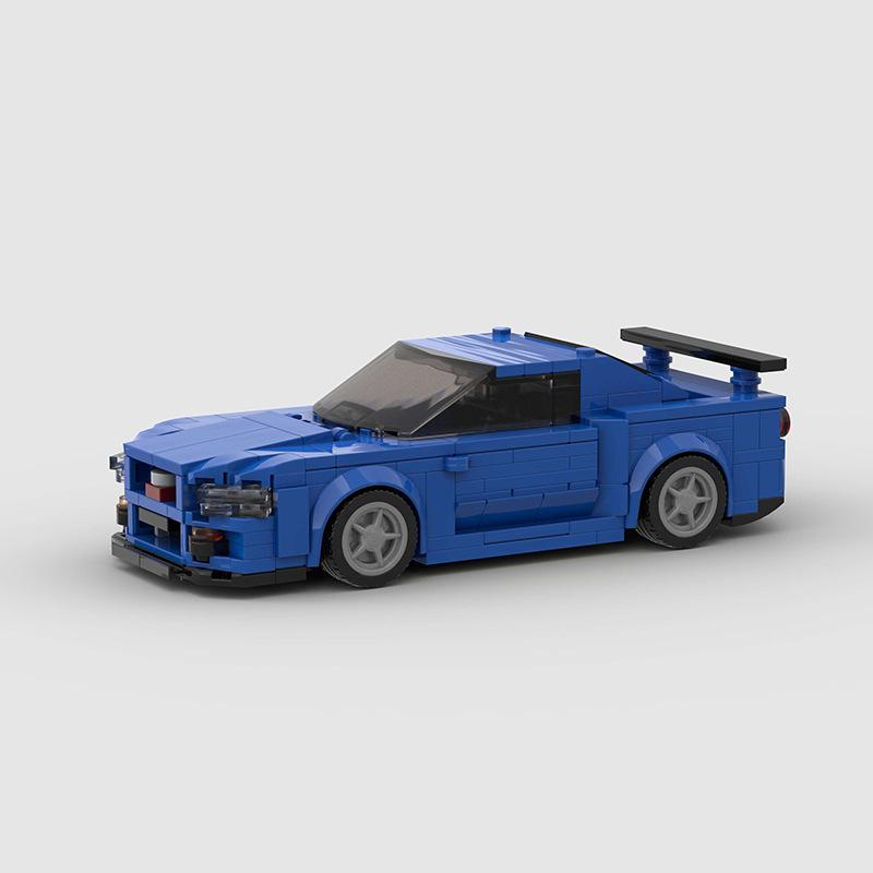 MOC Car City Speed Vehicle Super Car Rally Building Blocks Bricks Set Ornament Diy Consturction Toys For Kids Adults