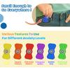 6Pcs/Set Silicone Fidget Spinner Stress Relief Textured Spinner Sensory Toy Quiet Home Office Worker Decompression Fingertip Spinning Toy