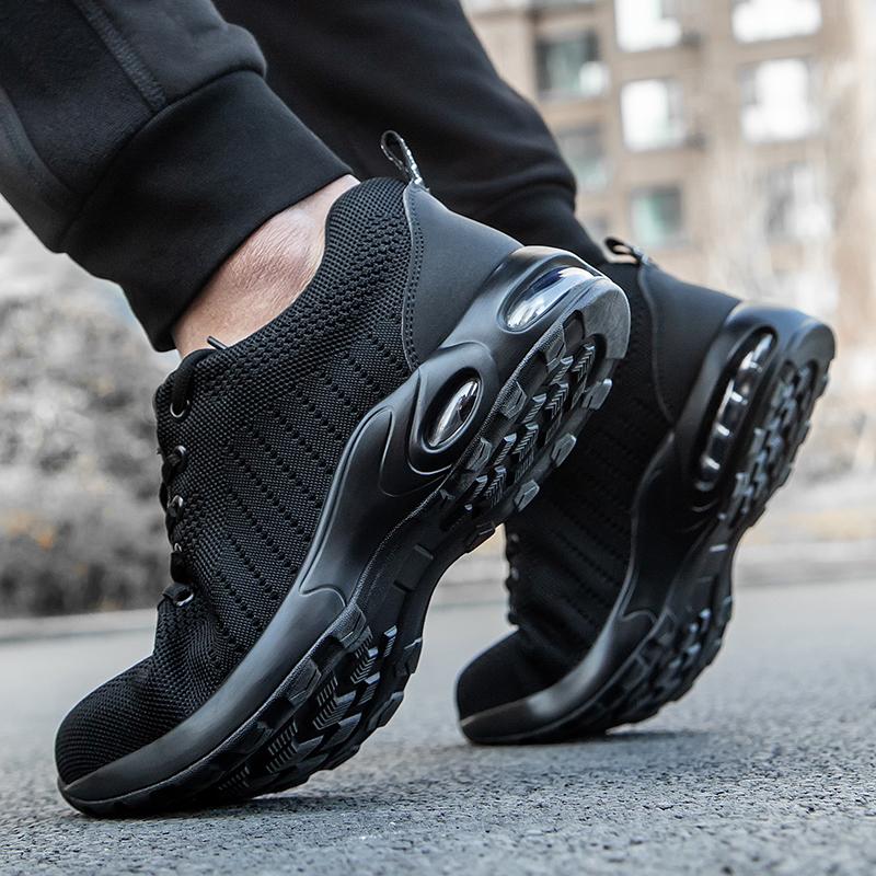Summer Air Cushion Work Safety Shoes For Men Women Breathable Work Sneakers Steel Toe Shoes Anti-puncture Safety Protective Shoe