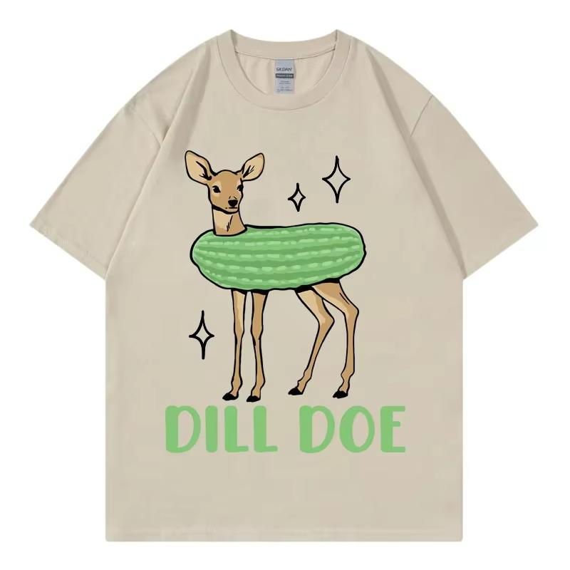 

Funny Dill Pickle Humor T Shirt High Street Fashion Trend Short Sleeve T-shirts Men Women High Quality Cotton Oversized T-shirt 3XL