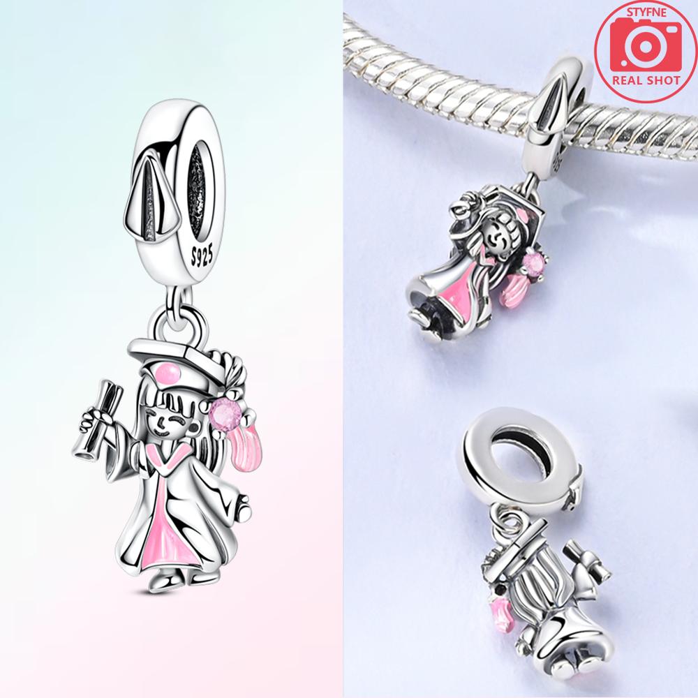 Copper Original Bead Inlaid Zirconium Bowknot Love Heart Balloon Charms Pendants Fit Bracelet Diy Jewelry Marking