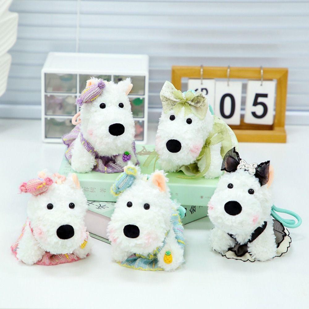 Stuffed West Highland Bag Pendant Anti-lost Plush Hanging Pendant Kids Birthday Gift