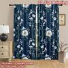 2D flat Photography Backdrop Background cloth Floral Navy Elegance 100% Polyester Party & Holiday Decor Perfect for Bedroom