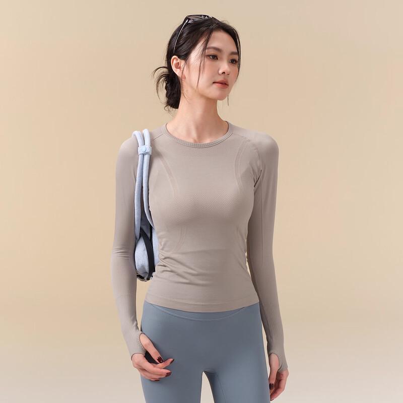 ACKDCS Women's Seamless Long-Sleeve Yoga & Fitness Top
