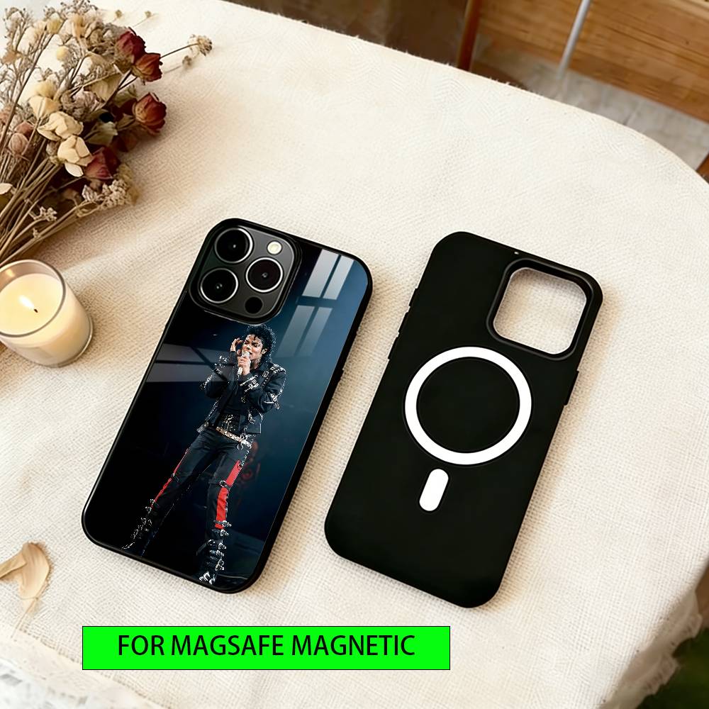 

Чохол для телефону Michael Jackson Для iPhone17,16,15,14,13,12,11 Plus,Pro Магнітний Для Magsafe Бездротова зарядка iPhone17