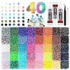Kit de strălucire cu strasuri din rășină, 32.000 buc 40 Culori 3 mm Spate Plat Jelly Gems Set Bedazzler & Adeziv B7000, DIY Unghii, Pantofi, Căni, Cărți, Meșteșuguri