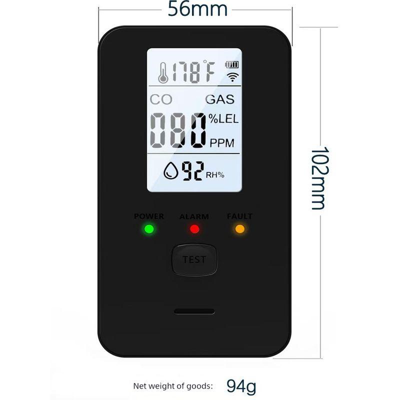 2026 New Model 5-in-1 Plug-In Gas Smoke Co Carbon Monoxide Alarm with Temperature and Humidity Detection for Home Use