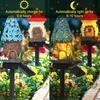 New Solar Resin Flower House Lights, Courtyard Decoration Lights, Lawn Lights, LED Lights, Outdoor Waterproof Landscape Lights