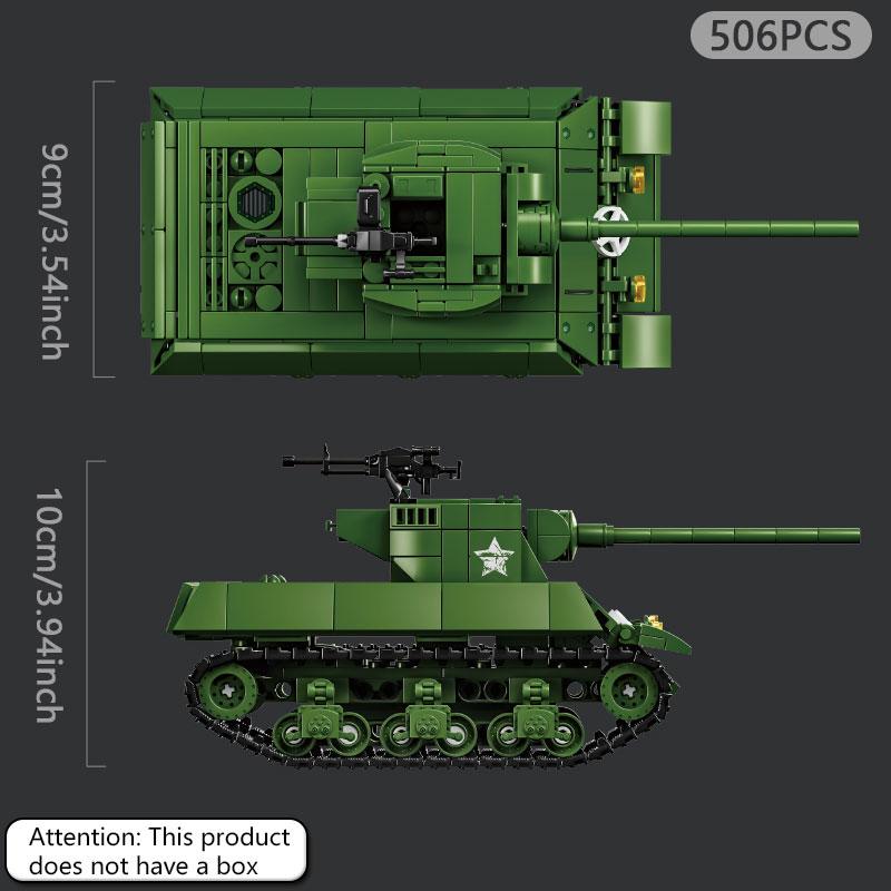 M36 Tank Building Blocks, Anti-aircraft Gun Armored Vehicle Military Puzzle Assembly Toys, Children's Handmade DIY Boys' Gifts