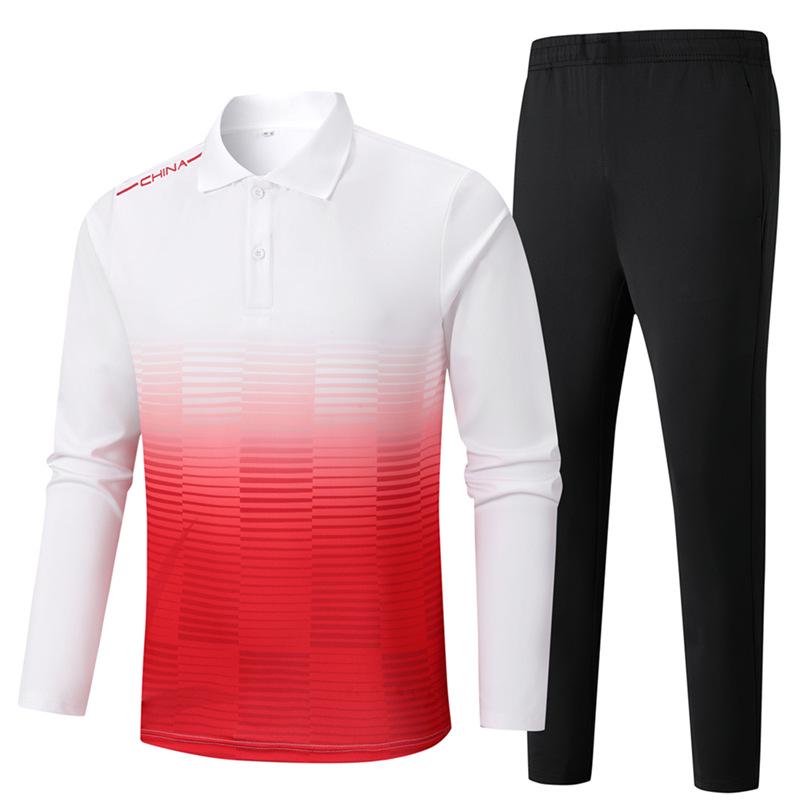 Unisex Spring/Autumn Long-Sleeve Sports Suit: Chinese Team Training Wear & Martial Arts Coach Uniform with Stand-up Collar