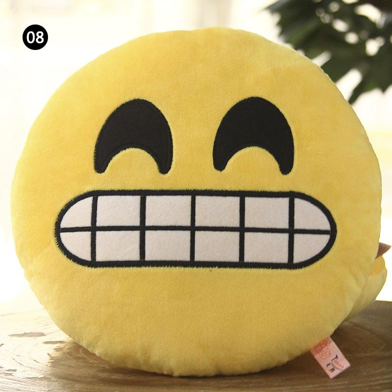 

15СМ/30СМ Мягкая Эмодзи Желтая Круглая Подушка Эмотикон Мягкая Плюшевая Игрушка Подушка 19#-30CM