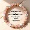 Festive Gifts Pink Zebra Jasper Rose Quartz White Howlite Beaded Bracelet Soft Natural Fashion Jewelry For Women Daily Wear Gift