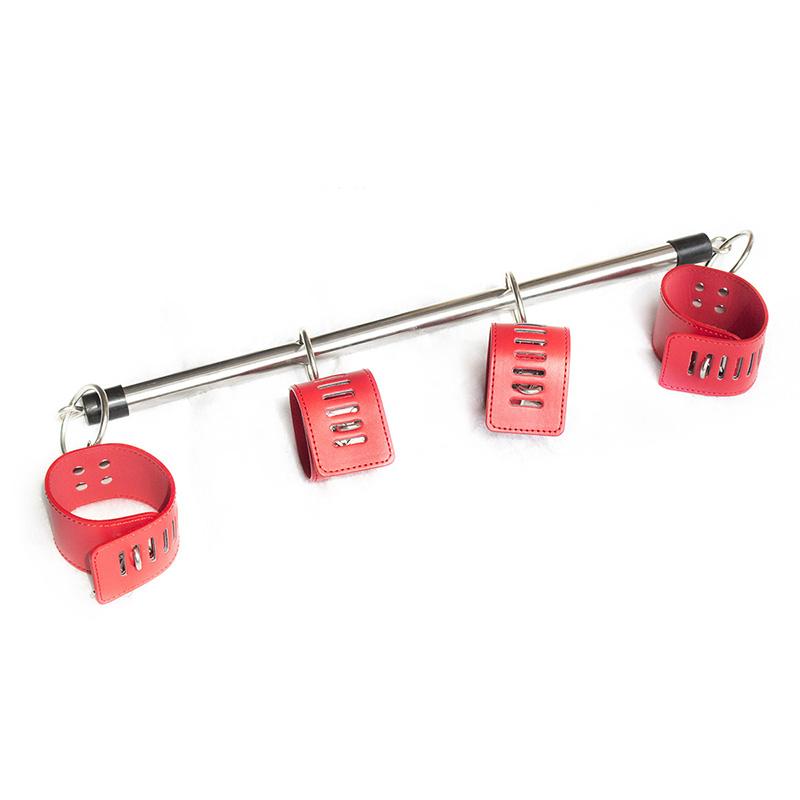 Extreme Spreader Bar with 4 Adjustable Leather Cuffs, Adult Sexy Game Toys Erotic Sex Products
