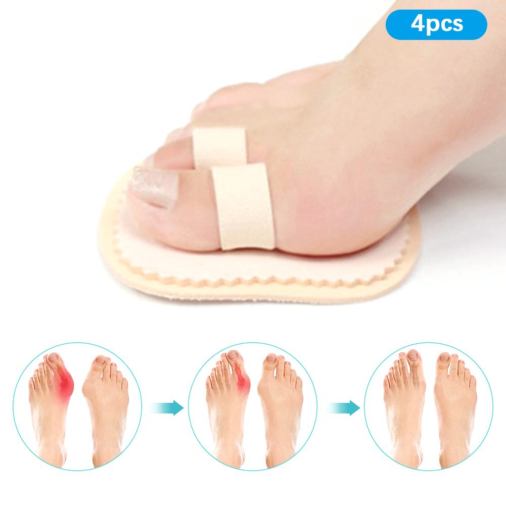 4pcs Toe Straightener Separators Protector Bunion Splint Corrector Toe Spacer Cover Guard2 Hole