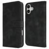 For iPhone 16 Plus Wallet Case Double Folded Edge Skin Touch PU Leather Flip Phone Cover