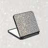 Dual-Sided Square Makeup Mirror - Sparkling Rhinestone - Portable Folding Design for Purses & Handbags - No Battery Needed