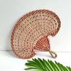 Bohemian Decorative Handmade Fan Colorful Hand Braided Fan Durable Hand-woven Straw Fan  Outdoor