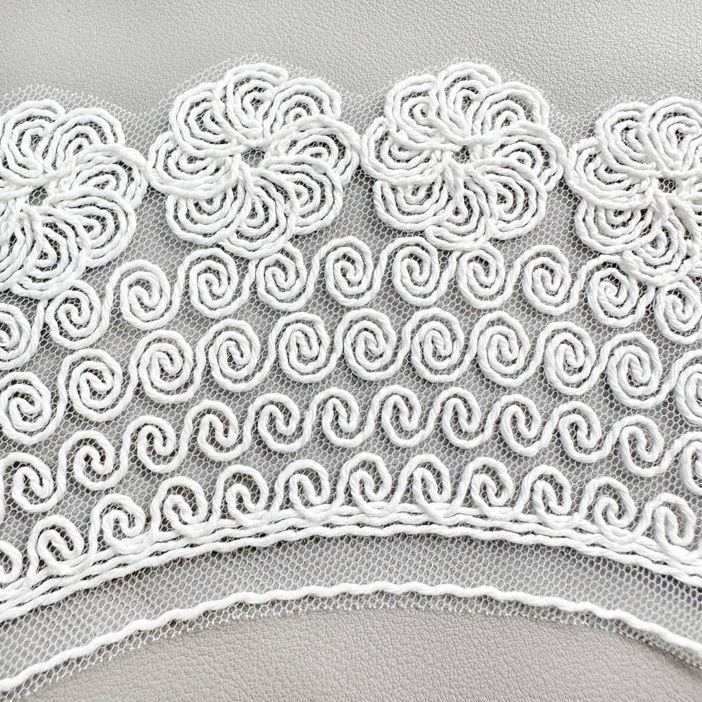 White Mesh Hollow Strand Lace Clothing Fake Collar Shirt Sweater Dress Decorative Fake Collar
