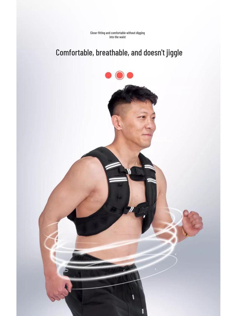 Reflective Sandbag Weight Vest for Running & Strength Training