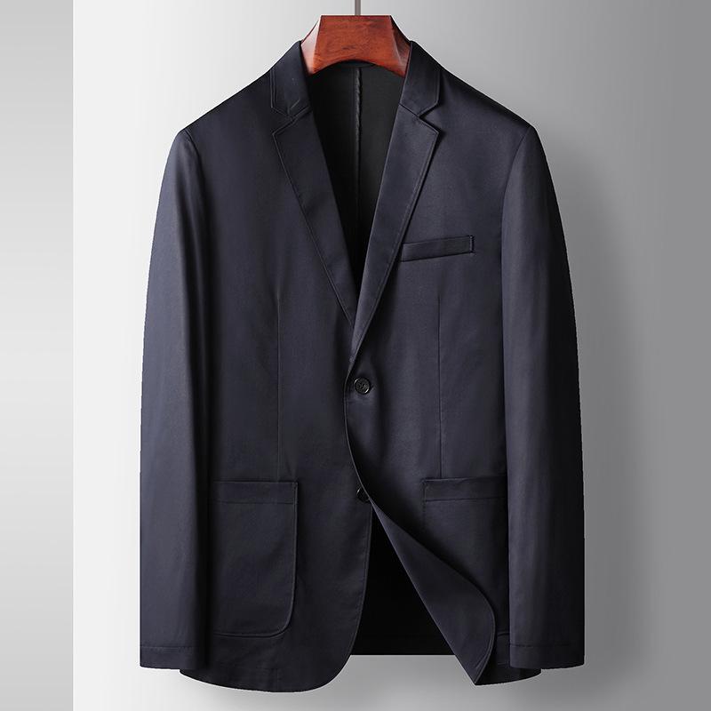 Spring and Autumn Light Luxury Business Single West Middle-aged and Young People Solid Color Tencel Suit High-end Jacket