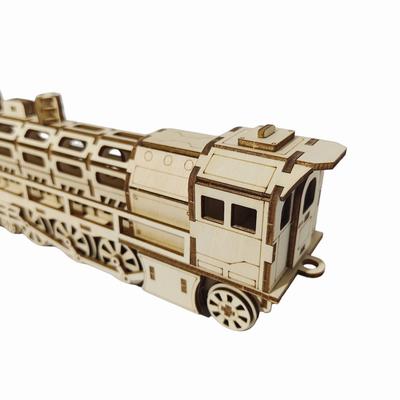 Build Your Own Locomotive 3D Wooden Puzzle Model Kit - A Fun and Educational DIY Gift