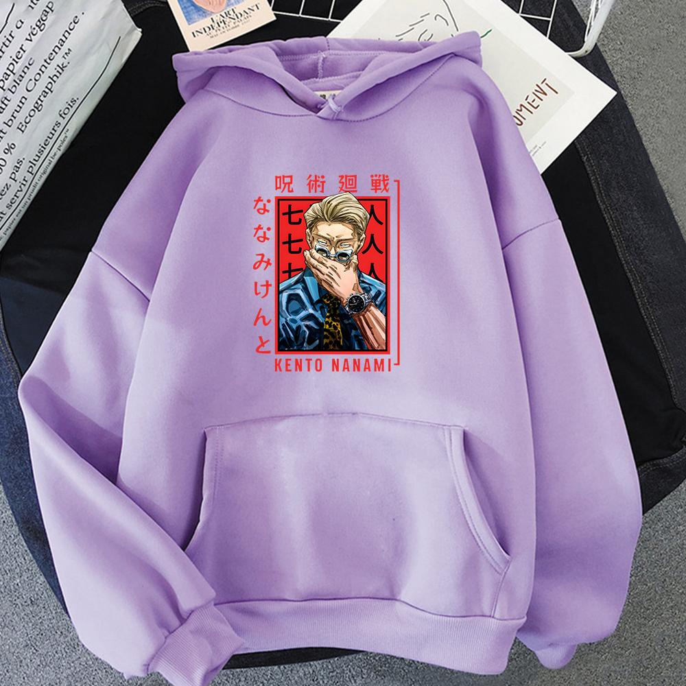 Japan Anime Jujutsu Kaisen Hoodies Unisex Harajuku Nanami Kento Graphic Hoodie Vintage Oversized Hooded Cotton Men Women Clothes
