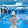 Racing Swimsuit One-piece Triangle 1111 Suspender Glossy Swimming Pool Sports Hot Spring Swimsuit High Waist