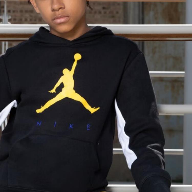 Jordan Hoodie Knitted Comfortable Simple Long Sleeve Kids Tops Black JD2132032