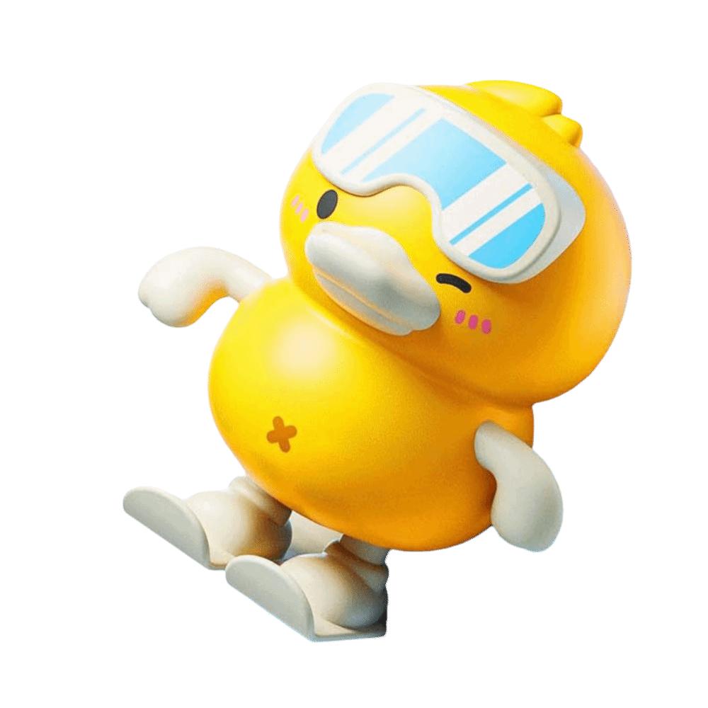 Plastic Material Skiing duck toy Yellow Duck Jumping Duck Toy Clockwork Duck Toy  Desktop Companion