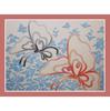 [USED] Woodblock print, knot pattern, butterfly