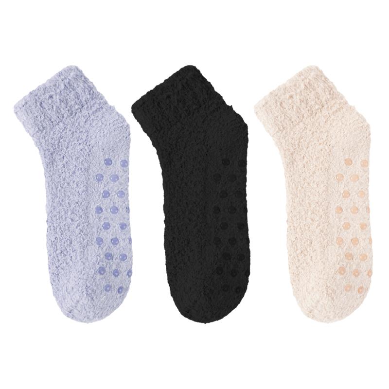 Autumn and Winter Coral Velvet Forest Style Cute Sweet Women's Socks Plus Velvet Home Warm Floor Socks