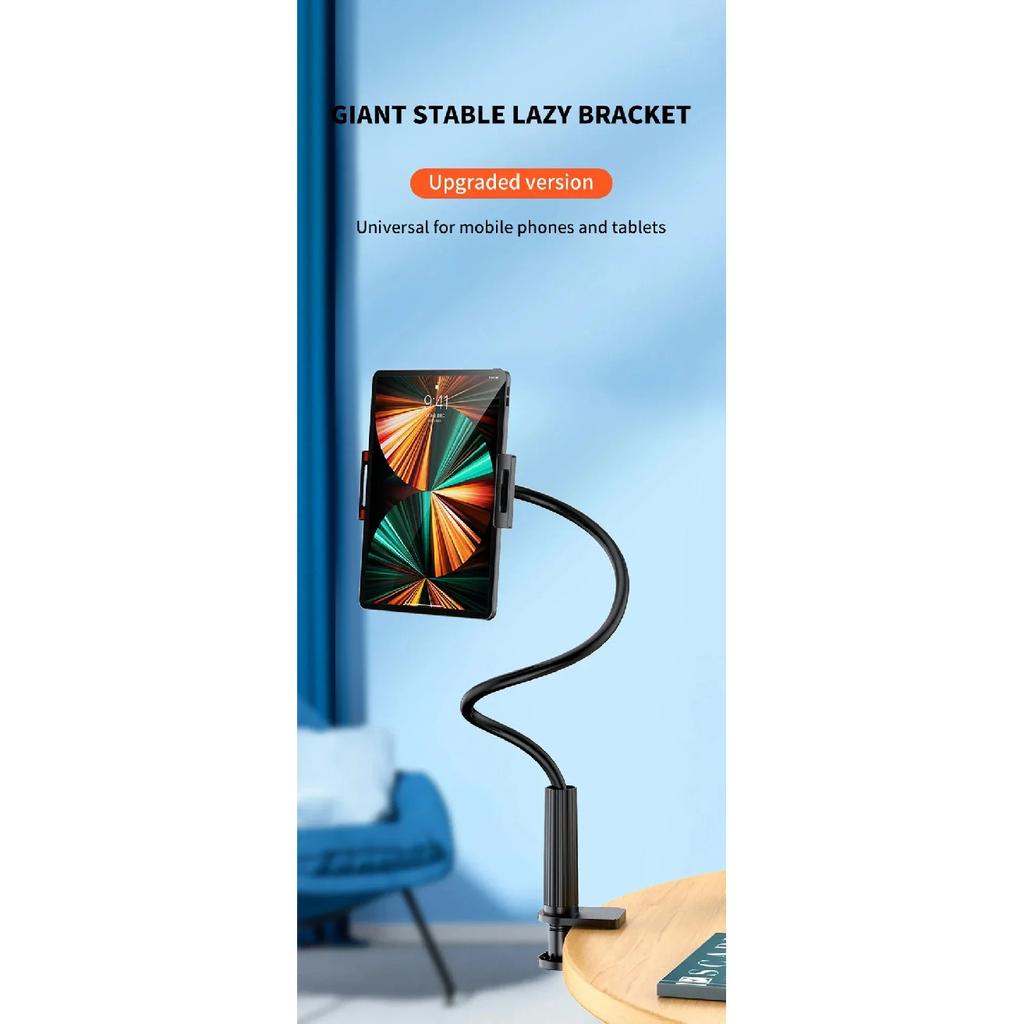 2PCS 70CM Swing Arm Phone Tablet Holder, Multi-angle Adjustable Lazy Bracket for Bed Desktop Watching