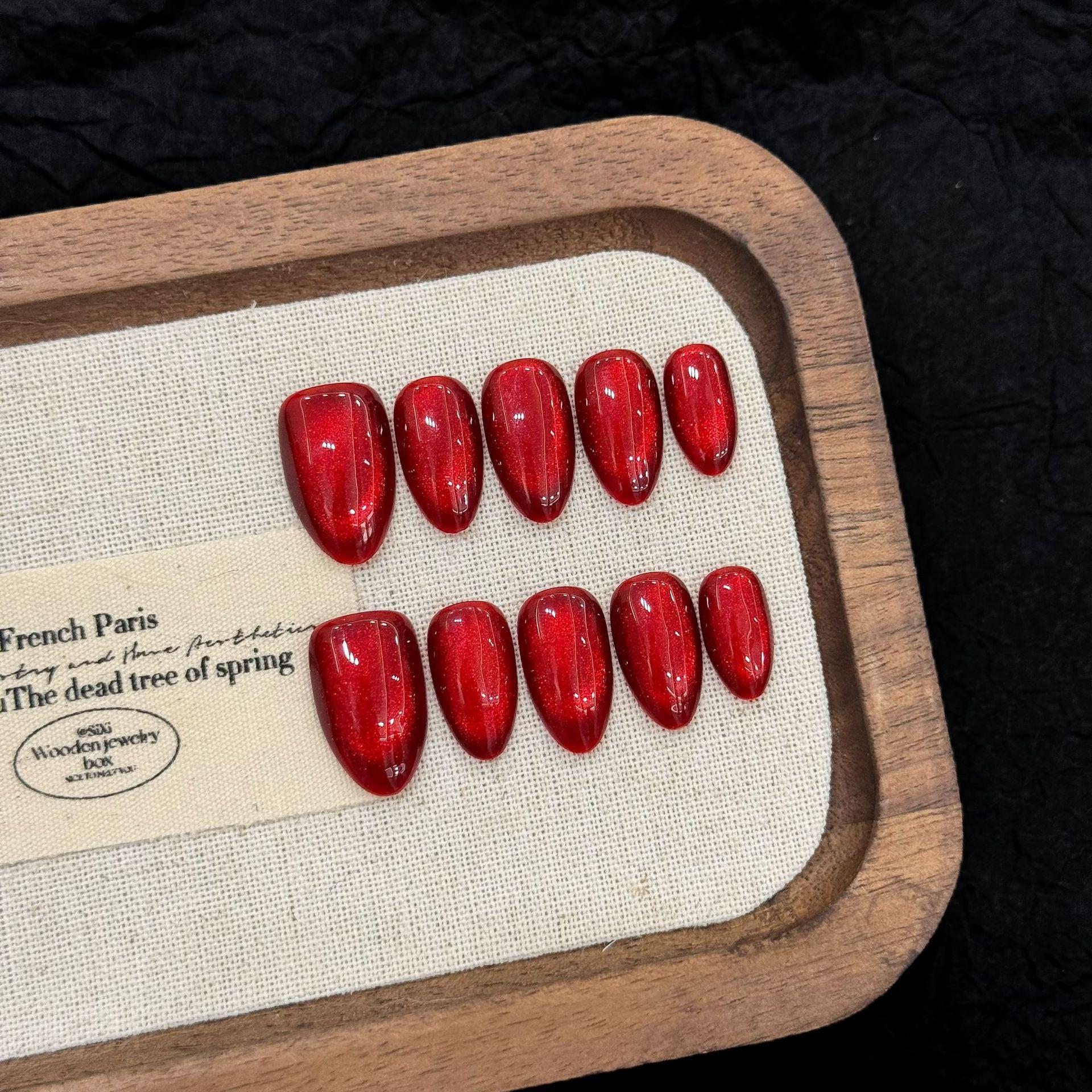 

Блискучі накладні нігті Короткі мигдалеподібні Гелеві Клейкі Котяче око Нігті Нейтральні Короткі Стилет Фальшиві нігті Акрилові Овальні Накладні нігті Манікюрні набори для жінок XS