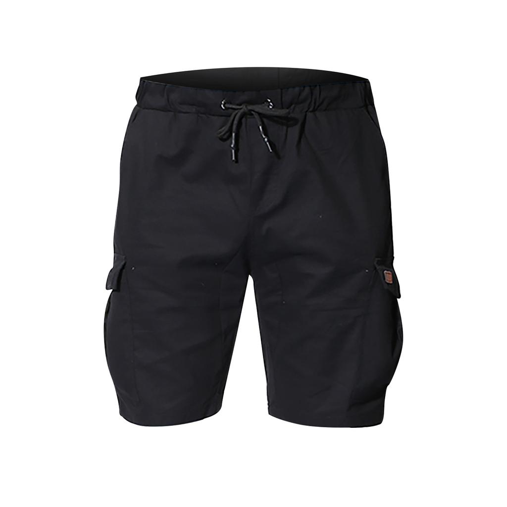 Męskie letnie na co dzień na zewnątrz Casual Patchworkowe kieszenie Kombinezony Sportowe oprzyrządowanie Spodenki Spodnie