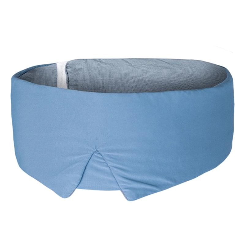 

Full Coverage Eyes Mask Comfortable Soft Portable Eye Cover Night Blindfolds For Travel Home Rest синій
