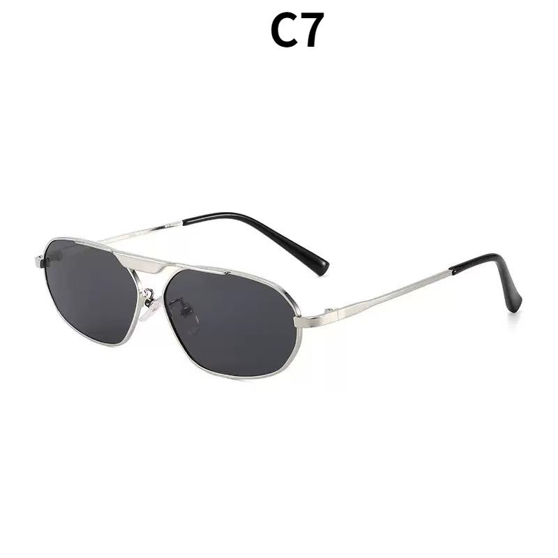 Women's sunglasses, single-beam oval sunglasses, retro sunglasses.