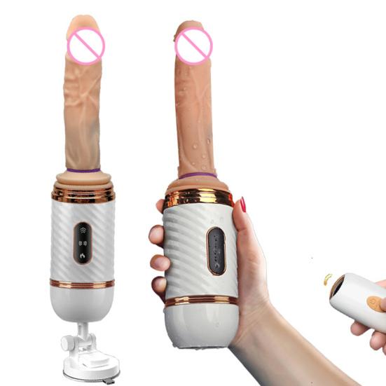 Women Masturbator Vibrator Telescopic Penis Dildo G-spot Massager Flirting Toy