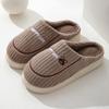 Pantofole di Cotone Impermeabili da Donna per Autunno e Inverno, Antiscivolo, con Sacchetti di Peluche e Scarpe di Cotone per Uso Domestico Interno